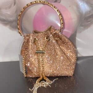 Elegant Gold Beaded Women's Bag